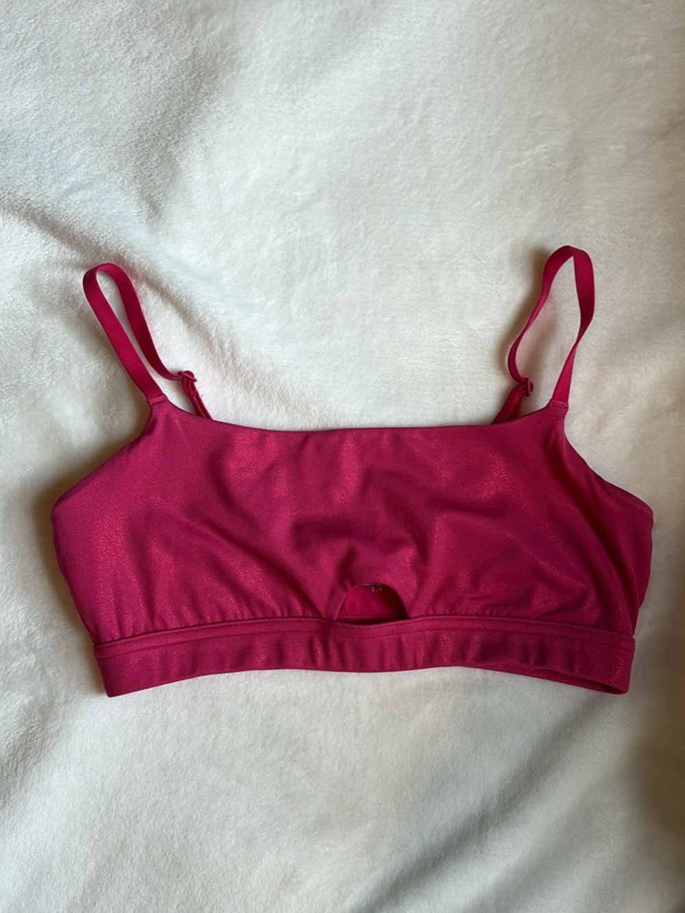 Aerie Offline Real Me Liquid Shine Keyhole Sports Bra Pink Size S